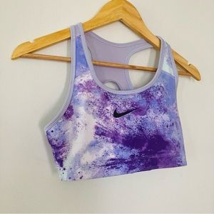 Nike size medium floral purple bra top